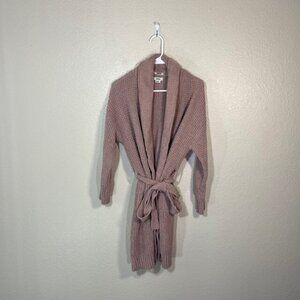 Jason Wu Robe Womens Small Bath Butter Soft Pink Belted Knit Sleep